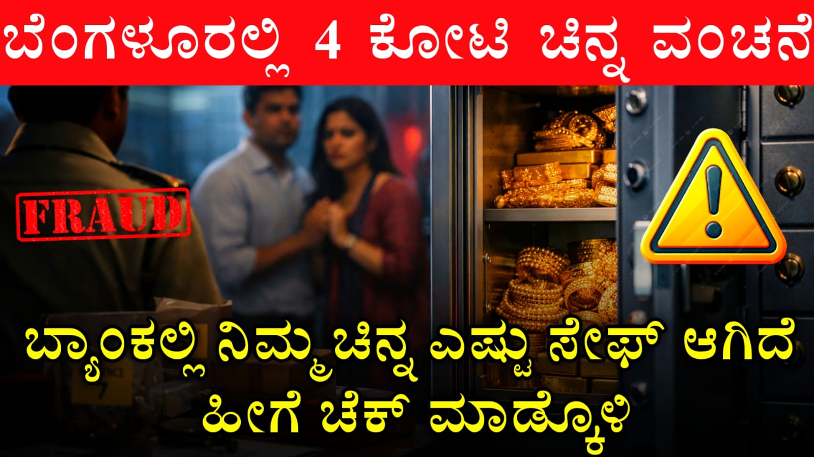 ಬೆಂಗಳೂರು ಗೋಲ್ಡ್ ಲೋನ್ ವಂಚನೆ (How to Keep Safe Gold in Banks Kannada)