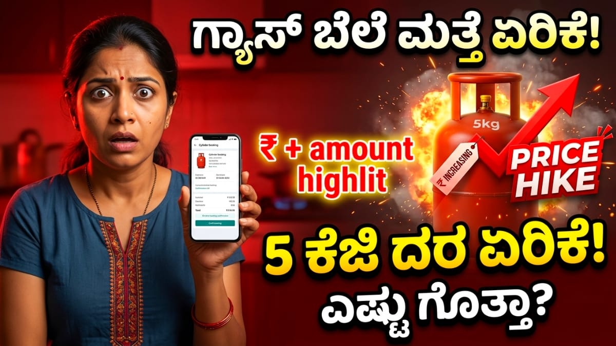 ಗ್ಯಾಸ್ ಬೆಲೆ ಏರಿಕೆ Mini LPG Gas Price Hiked Banglore