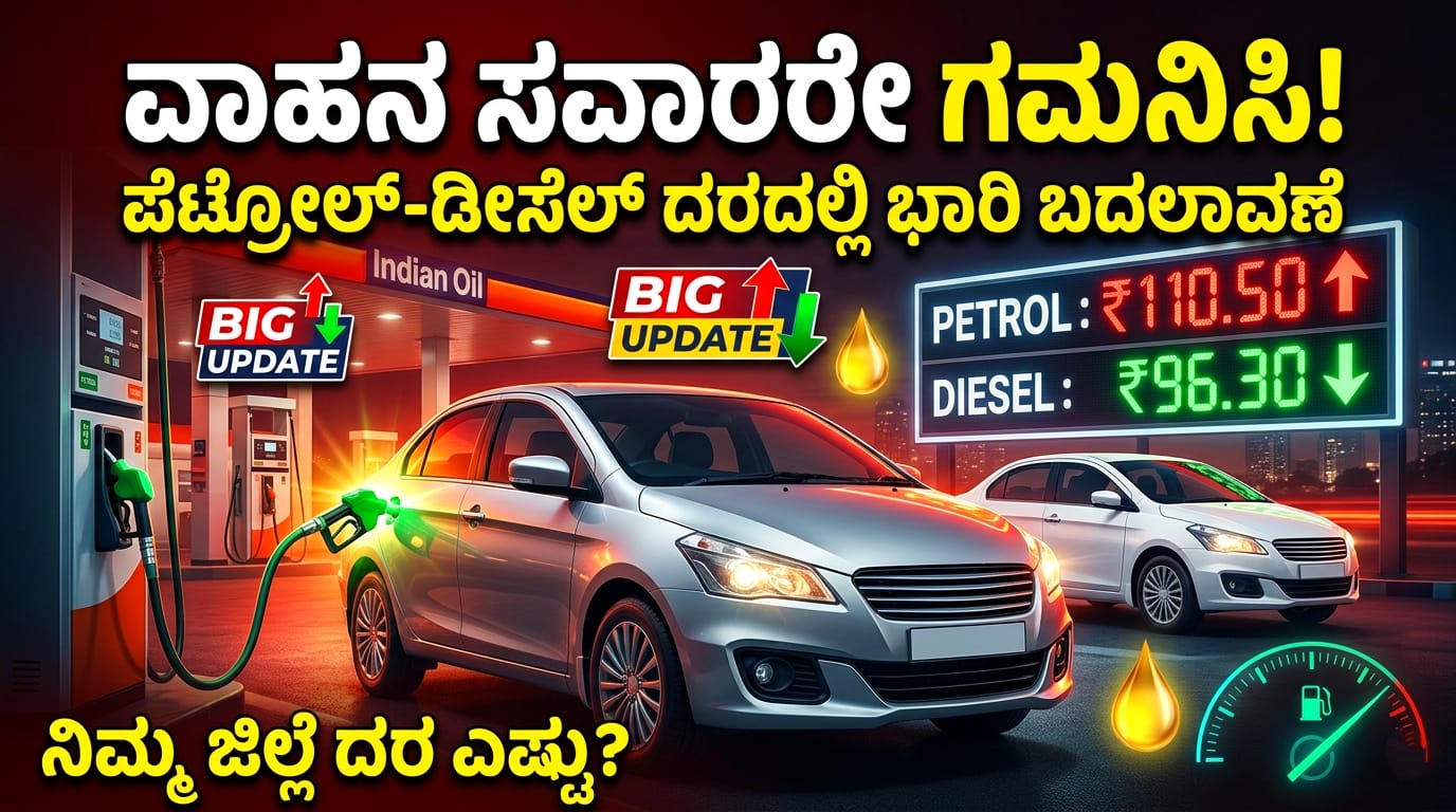 ಪೆಟ್ರೋಲ್ ಡೀಸೆಲ್ ದರ ಏರಿಕೆ Petrol and Diesel Price Hikes Today